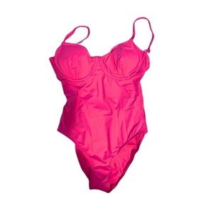 NWT Andie Swim  - The Bermuda One Piece in Nehi / Bright Pink